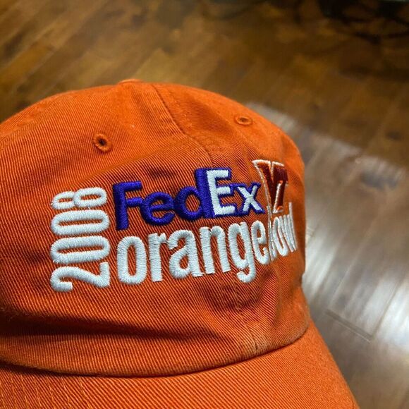 Twins 2008 FedEx Orange Bowl VT Virginia Tech Hat Cap Embroidered Men's One Size - Picture 2 of 6